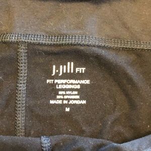 J Jill Fit Performance leggings black 3/4 M